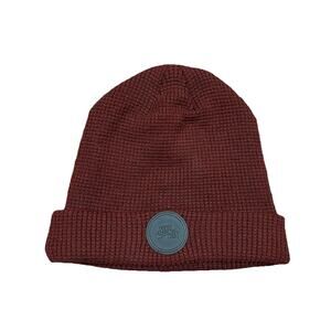 Nike Air Knit Beanie Hat One Size Burgundy Red Cuffed Winter